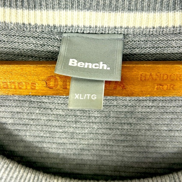 Bench Ribbed Knit Long Sleeve Shirt Men's XL Gray Cotton Comfortable Walk Hike - Picture 5 of 6